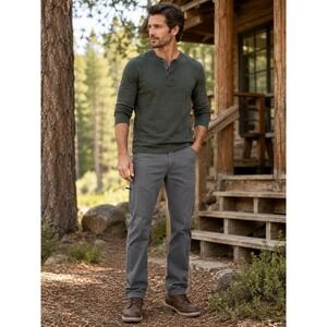 G.H. Bass & Co Gray Utility Work Pants Straight Leg Men's 38x34